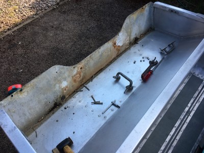 Inner transom after wood removal